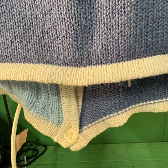 Holiday Editions Blue and White Snowman V-Neck Sweater Vest - Picture 9 of 12